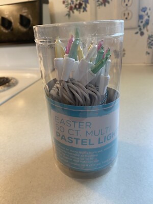 50 Ct Easter Pastel Multi Light Set NIB