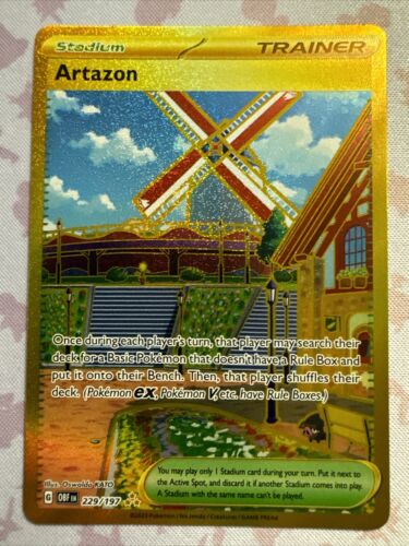 Pokémon TCG: Artazon 229/197 Obsidian Flames Stadium Holo Pokémon TCG: Artazon 229/197 Obsidian Flames Stadium Holo