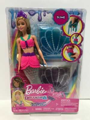 Barbie Dreamtopia Slime Mermaid Doll with 2 Slime Packets New