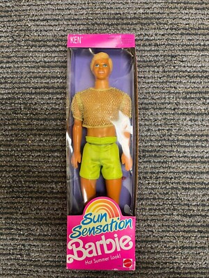 Vintage sun sensation ken barbie new in box 1991