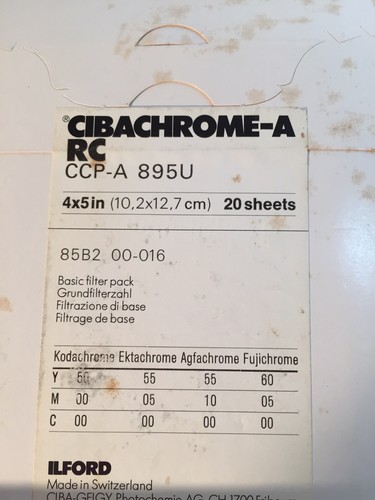 ILFORD Cibachrome A Pearl Paper 4x5 20 Pcs - Sealed + Bonus Opened Pack