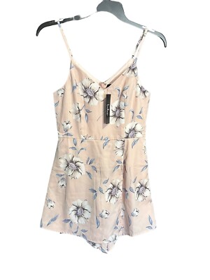 NWT Lulus Magical Meadow Blush Pink Floral Print Women s XS Mini Skort Dress I16
