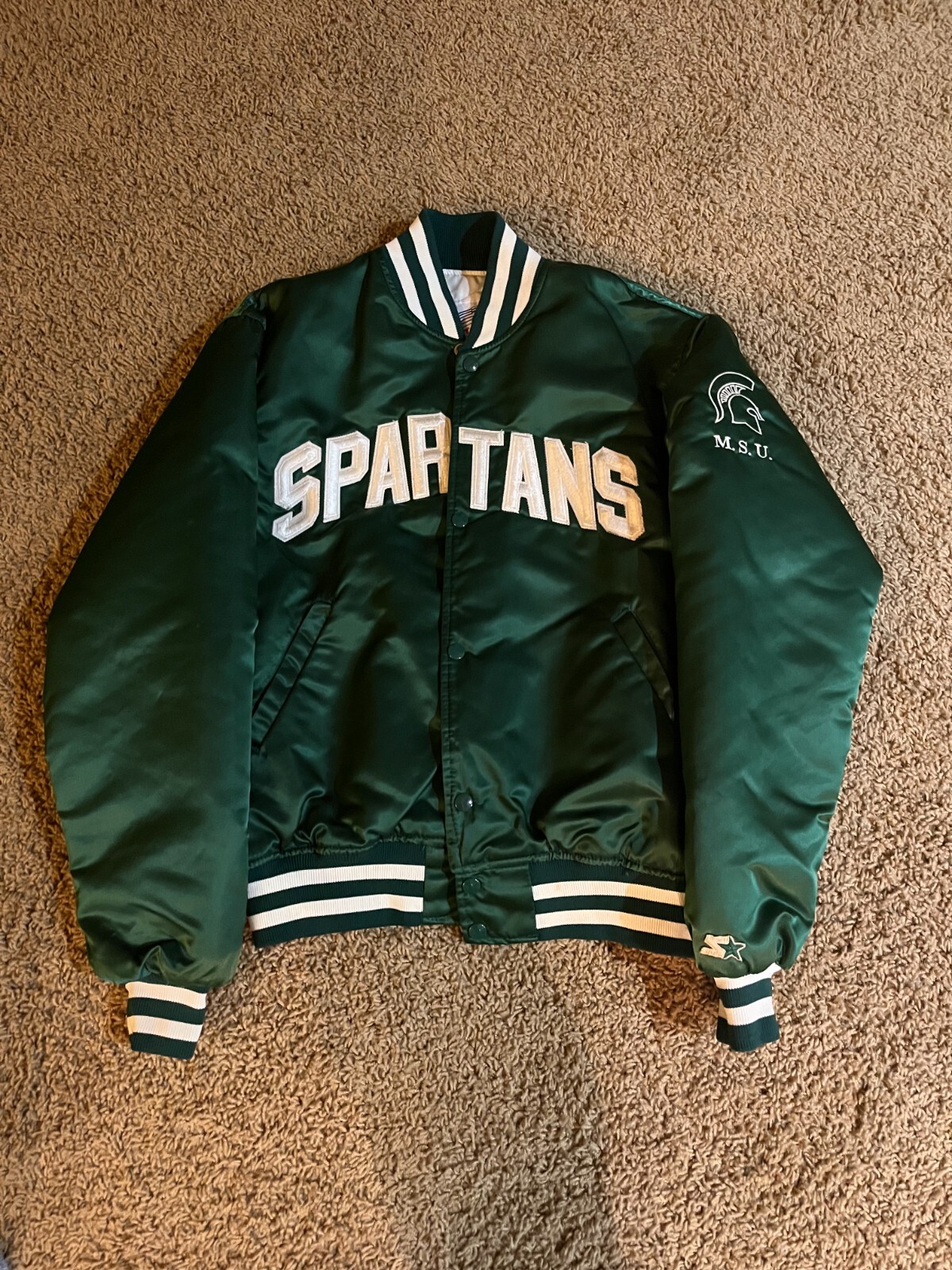 Michigan State“SPARTANS“ヴィンテージ スタジャンMサイズ Michigan State“SPARTANS“ヴィンテージ スタジャンMサイズの通販
