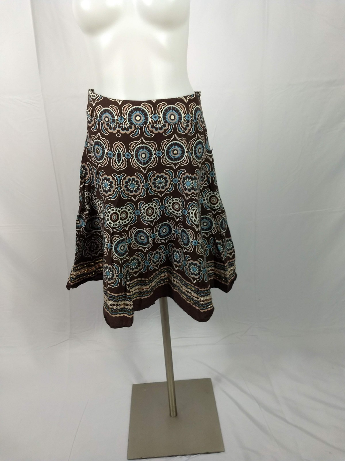 Limited Too Girls Skirt Size 14 Floral A-line sequins Fun Kids B1/578