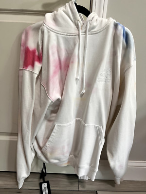 Kith Design Studios William III Tie Dye White Red Terry Hoodie Medium New w/Tags