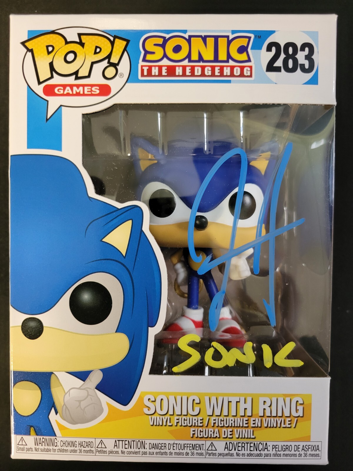 Funko Pop: Sonic The Hedgehog with Ring #283 Auto by Jason