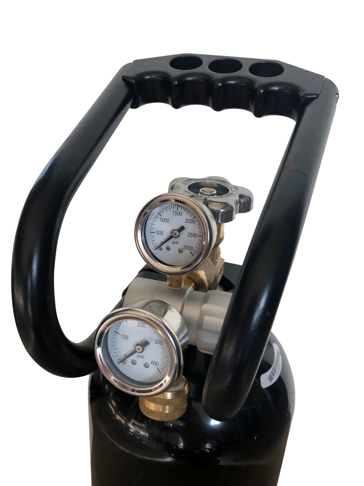 10lb CO2 Cylinder with Handle and Adjustable 250PSI Regulator for Offroad Tires 