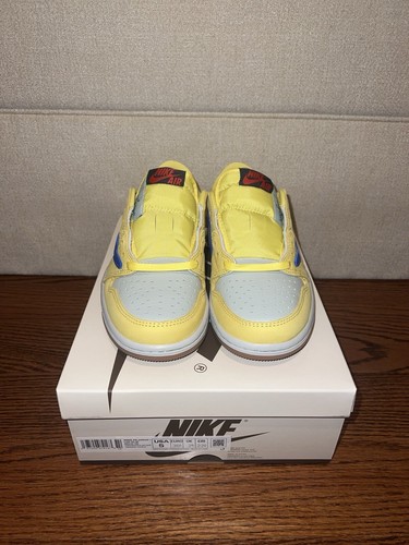 Pre-owned Jordan Travis Scott X Air  1 Retro Og Sp Low Canary Dz4137-700 Us Size 5w/3.5m In Yellow
