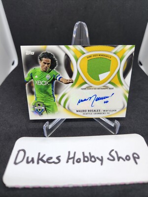 2013 Topps MLS Auto Relics Gold /50 Mauro Rosales #AR-MR Auto NM