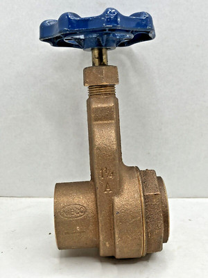 NIBCO 1-1/4'' Solder, Class 150, C X C Bronze Solid Wedge Rising Stem Gate Valve