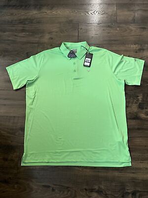 Callaway Men's Micro Hex Solid Short Sleeve Golf Polo Shirt Summer Green 2XL