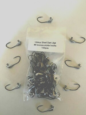 100 unpainted shad dart jigs