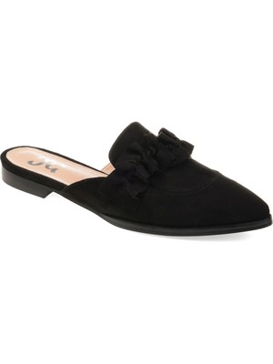 

JOURNEE COLLECTION Женские черные шлепанцы Kessie с острым носком на блочном каблуке без задника 8,5, Черный, KESSIE-FLAT