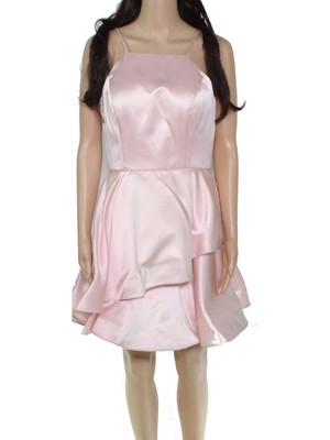 Женское розовое мини-платье на тонких бретельках BETSY & ADAM Размер: 6