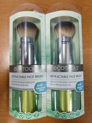 2 Pack: Ecotools Retractable Face Kabuki Powder Brush NEW (1214-R3P7)