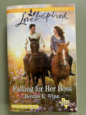 Falling for Her Boss by Bonnie K. Winn -Love Inspired Romance- Large Print
