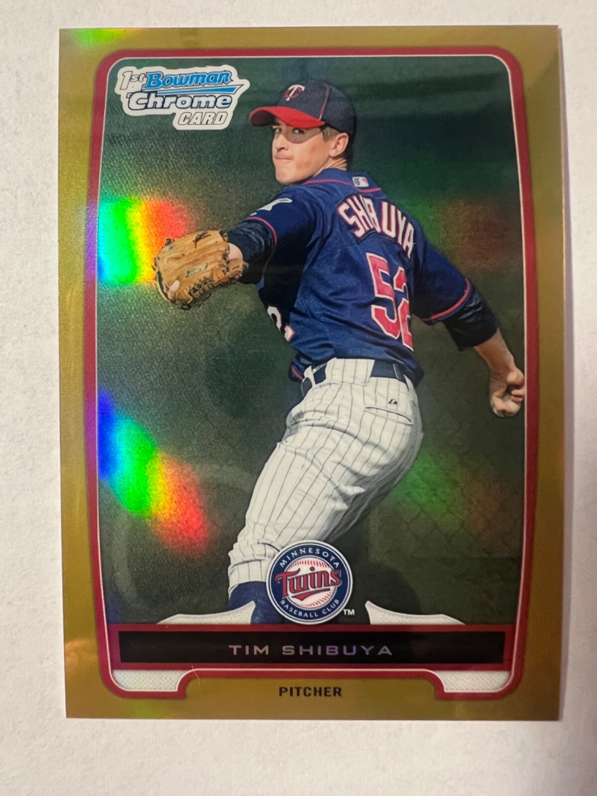 ボッブコン　12点 TIM SHIBUYA 2012 BOWMAN CHROME PROSPECTS REFRACTOR CARD