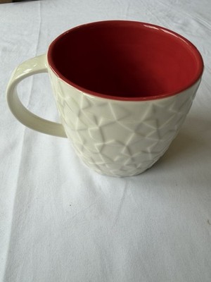 Starbucks Christmas 2011 White Snowflake Mug with Red Interior