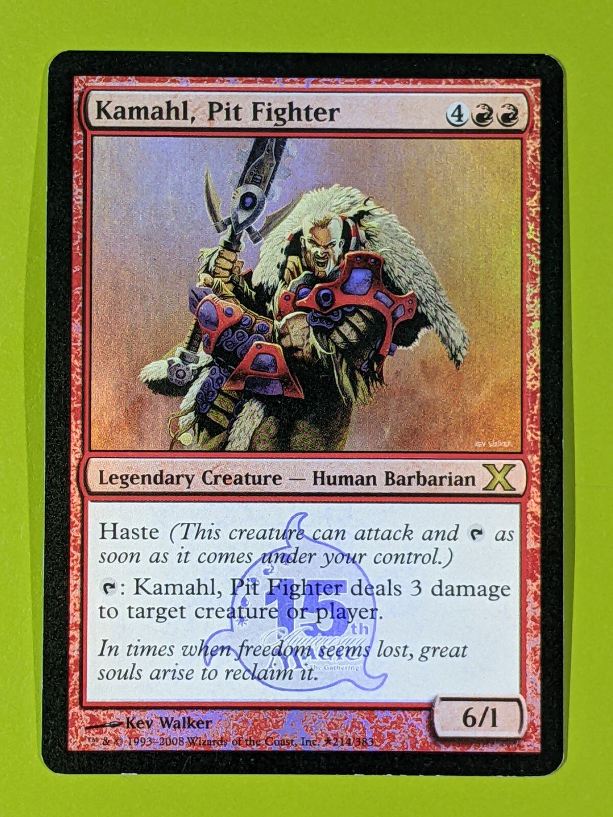 FOIL MEDIA PROMO Kamahl, Pit Fighter x1 Tenth Edition 10th
