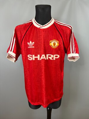 MANCHESTER UNITED 1990 1992 HOME SHIRT FOOTBALL SOCCER