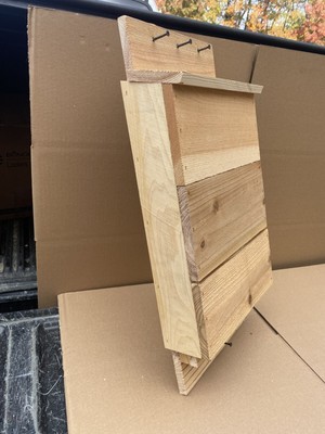 New Large Cedar Two Chamber Bat House, Made in the USA