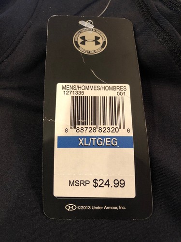 Under Armour HeatGear armour Compression Tank Top Man XL Black Colorway!