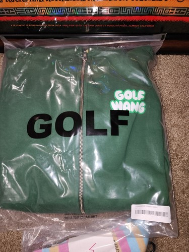 【ユニセックス】GOLF WANG/COLLAGE ジップアップフーディ Buy GOLF WANG College Zip Hoodie 'Seafoam Green' - SS23F1002