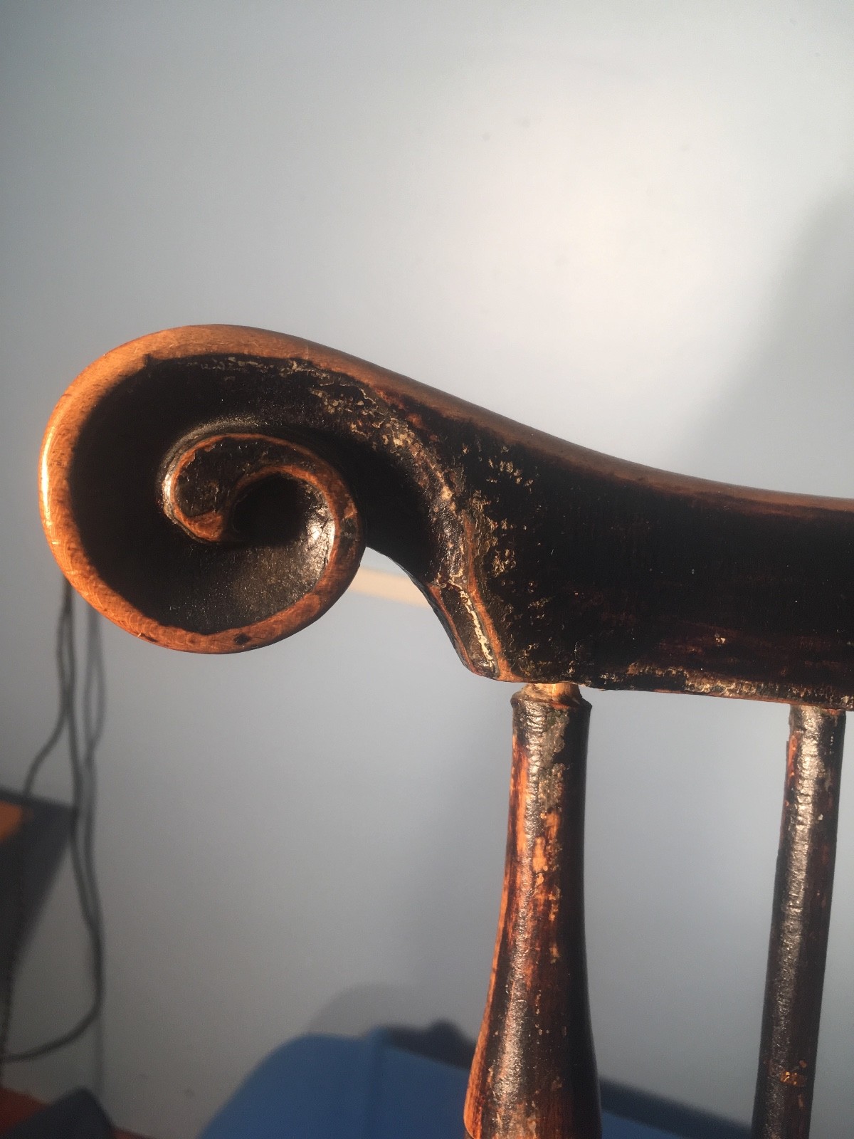 Seacoast early American hand carved fanback chairs 1800's