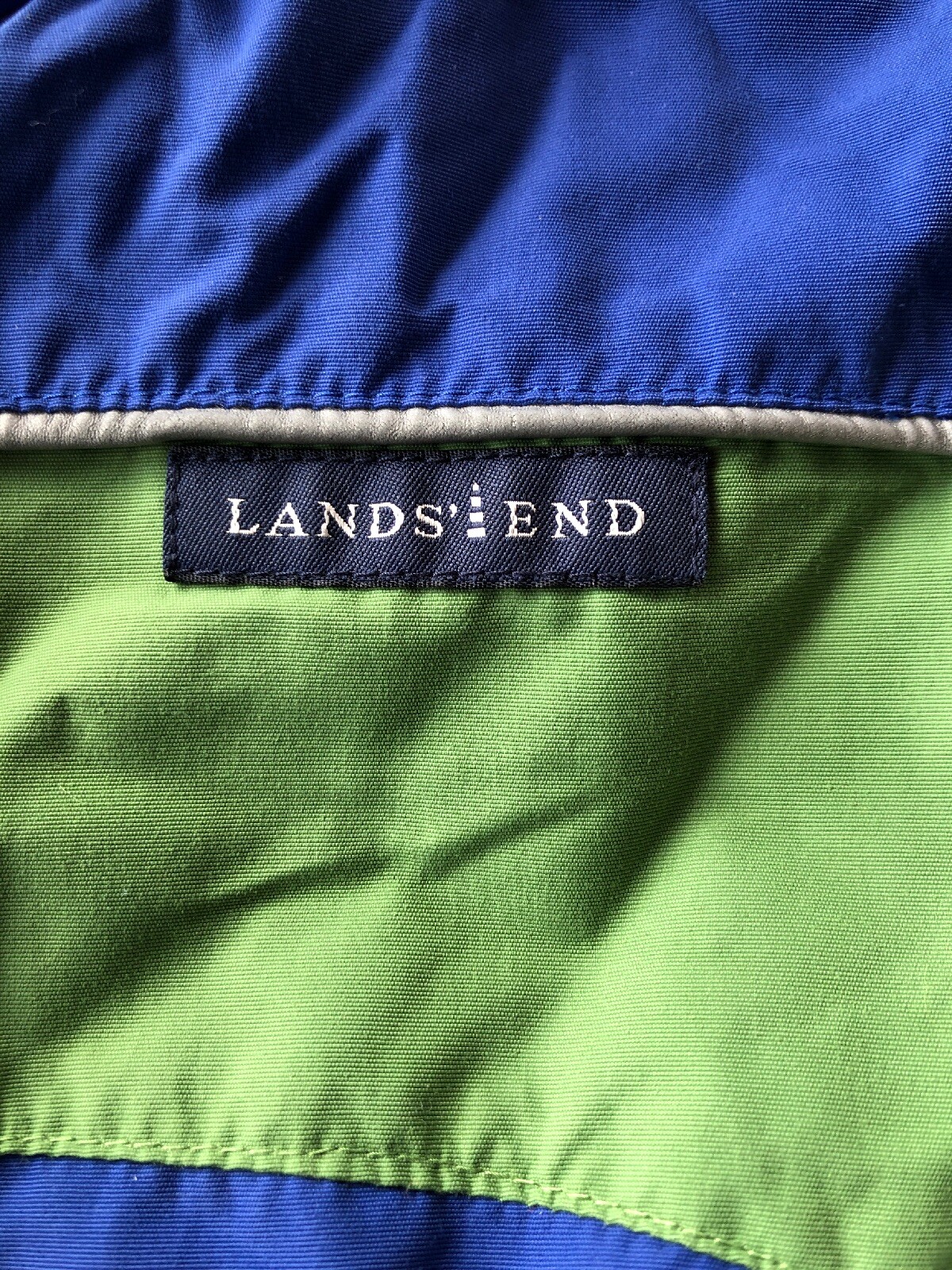 Lands End Blue and Green Full Body Snow Suit Fleece lined 12-18 months Toddler