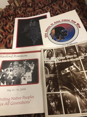 Stanford & De Anza College Pow Wow Programs Souvenir Schedule of Events 1998 VG