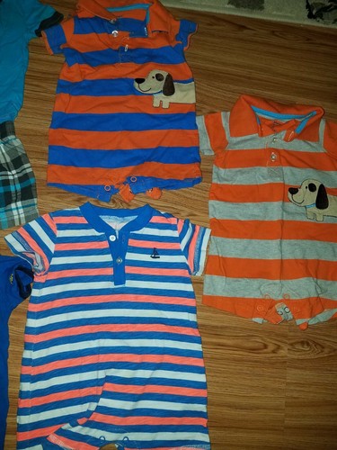 Boys Carter's 6 Month Lot 5 Jumper Onsies And 2 Outfits