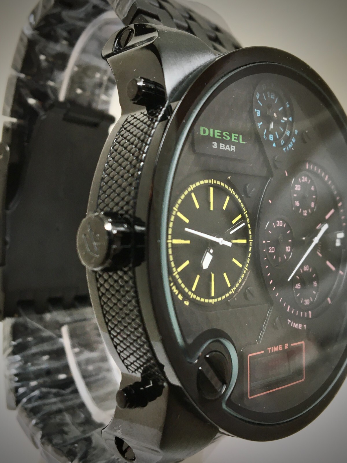 DlESEL DZ7266  Mr Daddy Chronograph Watch Black Dial /Blk Metal Band/NO BOX