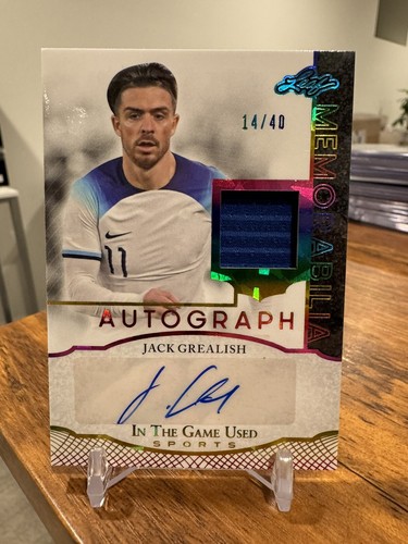 2024 Leaf In The Game Used Memorabilia Auto Jack Grealish 2024 Leaf In The Game Used Memorabilia Auto Jack Grealish