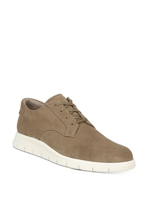 

ВИНС. Мужские кожаные спортивные кроссовки Stephen с круглым носком на танкетке и шнуровке бежевого цвета, 10 м, Бежевый, G9549L1