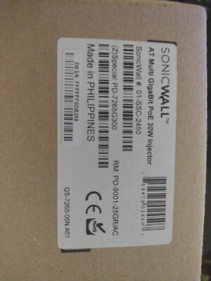 Sonic Wall AT Multi GigaBit PoE 30W Injector #01-SSC-2450