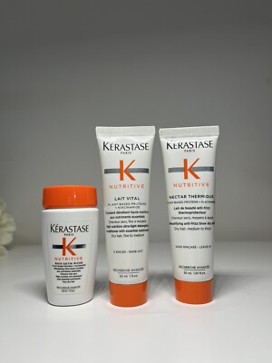 Kerastase Nutritive Shampoo & Conditioner Travel Size Set 1 oz / 30 ml Each