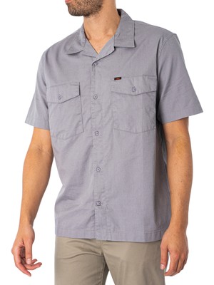 

Мужская рубашка Lee Chetopa с коротким рукавом, серая, Grey, L68POMA25