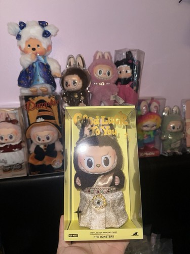 Original Pop Mart Labubu Good Luck To You Vinyl Plush Doll