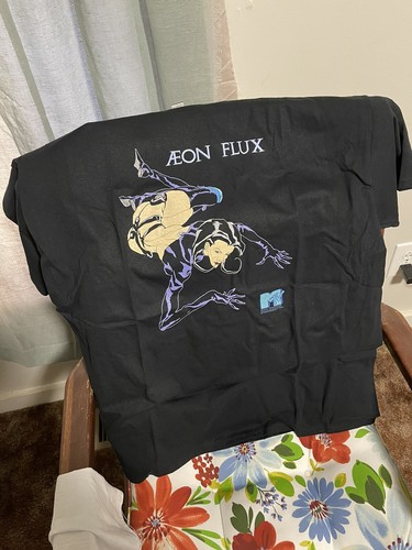 ÆON FLUX アート Tシャツ XL Retro Art Tee T Shirt 100% Cotton Aeon Flux MTV Liquid
