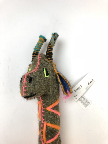 New Twoolies Giraffe Plush Handmade Decorative Wool Animal NWT Baby Decoration