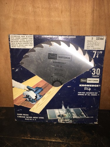 2 VINTAGE SEARS CRAFTSMAN KROMEDGE SAW BLADE’S 200 Tooth & 30 Tooth