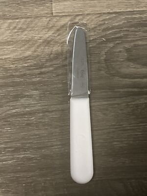 Choice 3 1/4'' White Stainless Steel Clam Knife NSF Listed