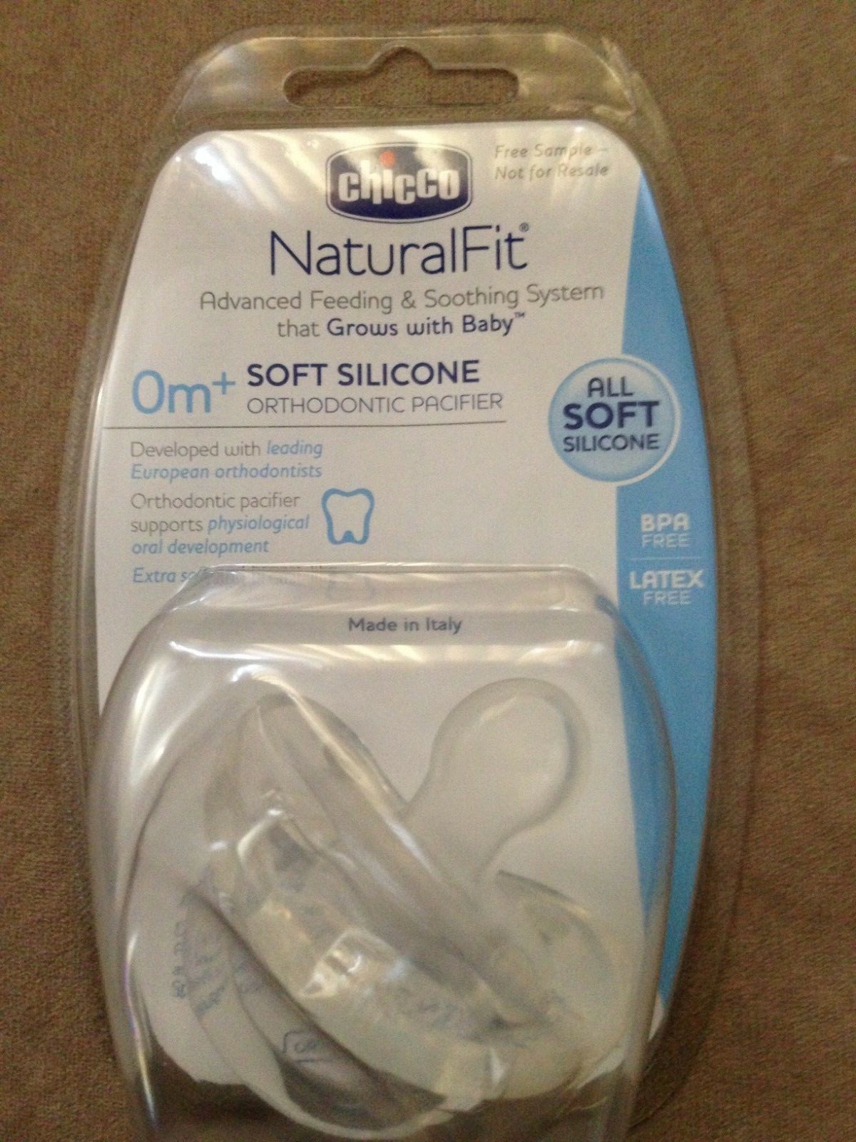 Natural Fit Soft Silicone Orthodontic BPA free Pacifier (Lot of 3)