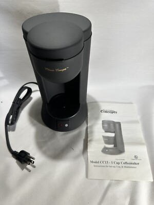 Classic Coffee Concepts One Cup Coffee Maker Black CC13