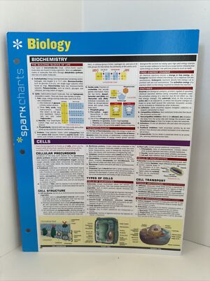Biology SparkCharts (Volume 6) - SparkNotes|SparkNotes - Flexibound - Very G...