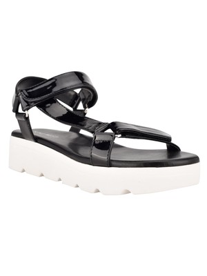 

NINE WEST Женские черные сандалии Arch Support Bringly3 с открытым носком на платформе 6 м, Черный, WNBRINGLY3