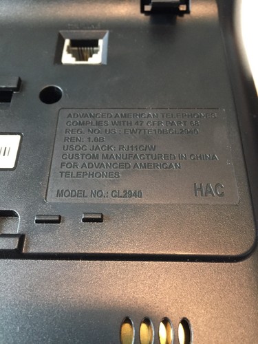 Lot Of 2 AT&T CL2940 Corded Speakerphone with Large Tilt Display