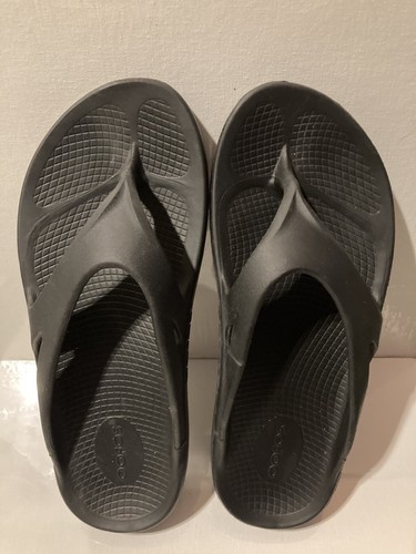 Oofos OOriginal Flip Flops W 9/M7 Black Slip On Comfort