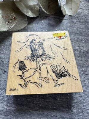 Stampendous House Mouse Designs HMQ05 SHE LOVES ME Monica Wood Rubber Stamp