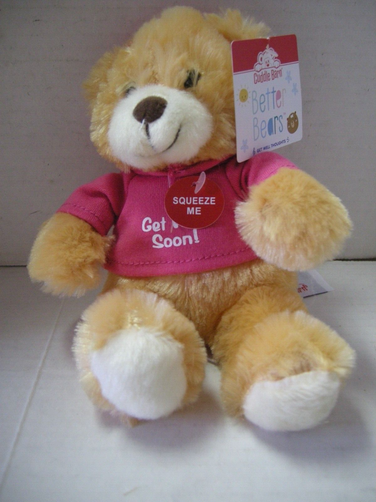 Get Well Bear By Cuddle Barn, Says Get Well Thoughts, 7", Br
